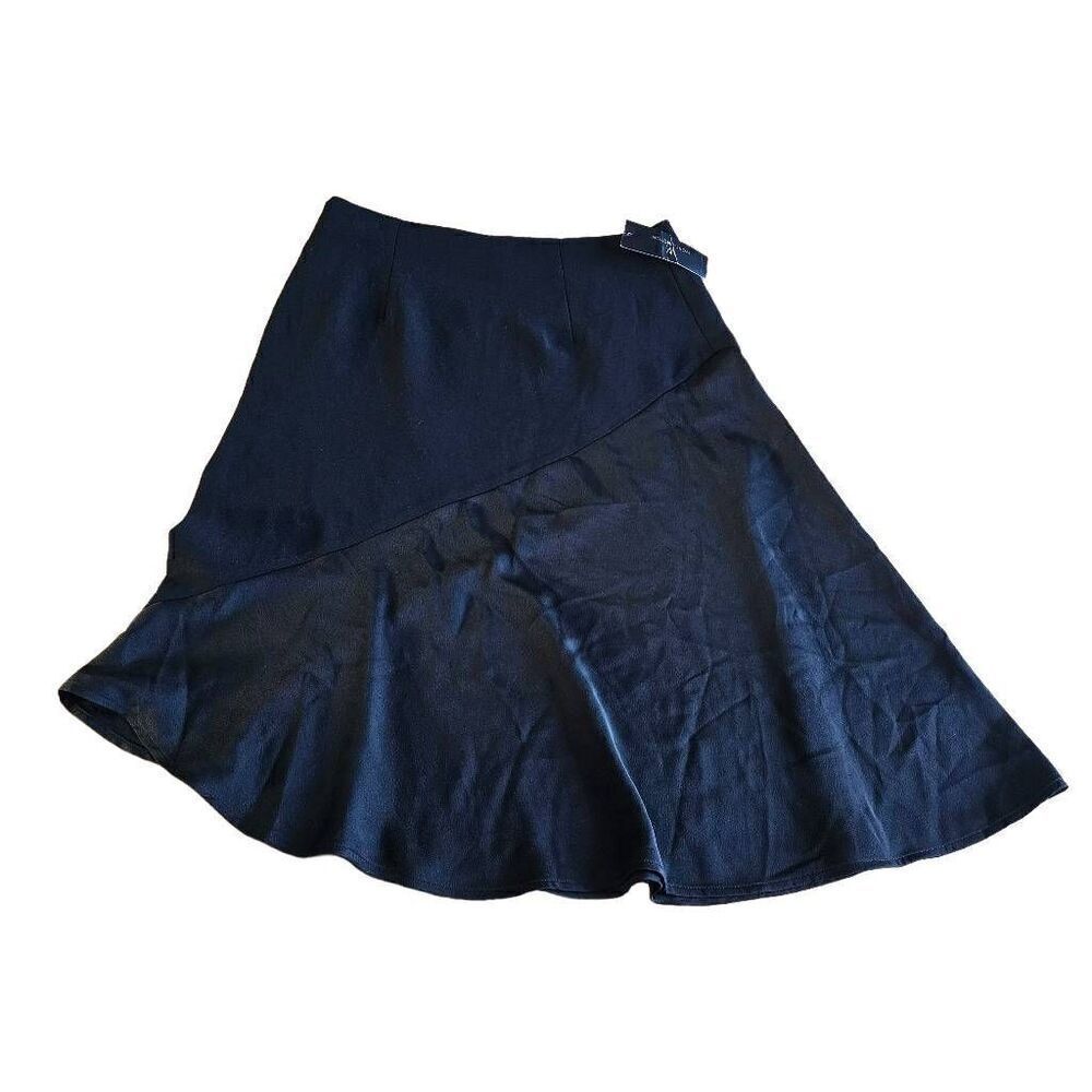 Worthington womens Sz 6 black Asymmetrical office skirt new